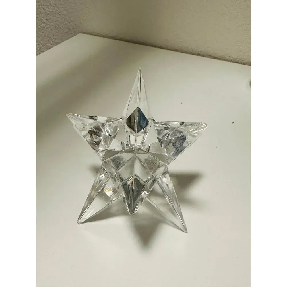 Celestial Glass Star Candle Holder Geometric Modern Decor‎